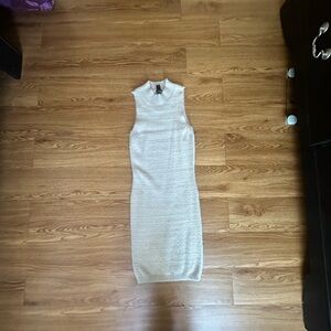 Elegant Cream Sleeveless Dress